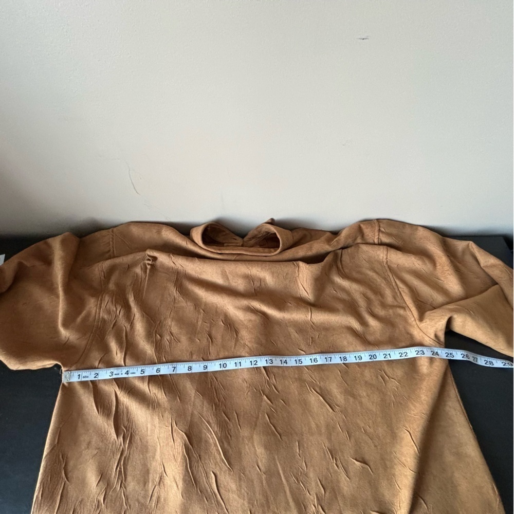 Faux Suede Textured Button Up Shirt Western Le Monde Collection Sz L - Picture 10 of 12